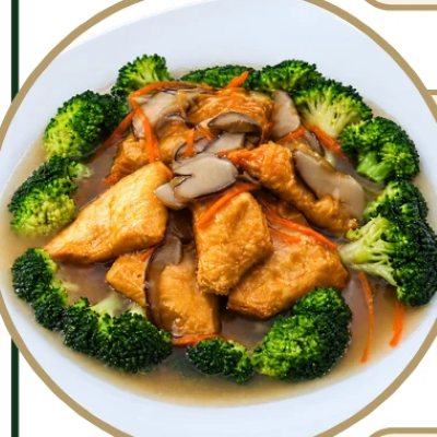 西兰花嫩豆包 Broccoli Stir-fried Soy Chips